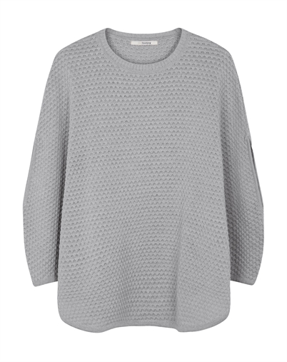 Sibin Linnebjerg - Adi Poncho - Melange Grey